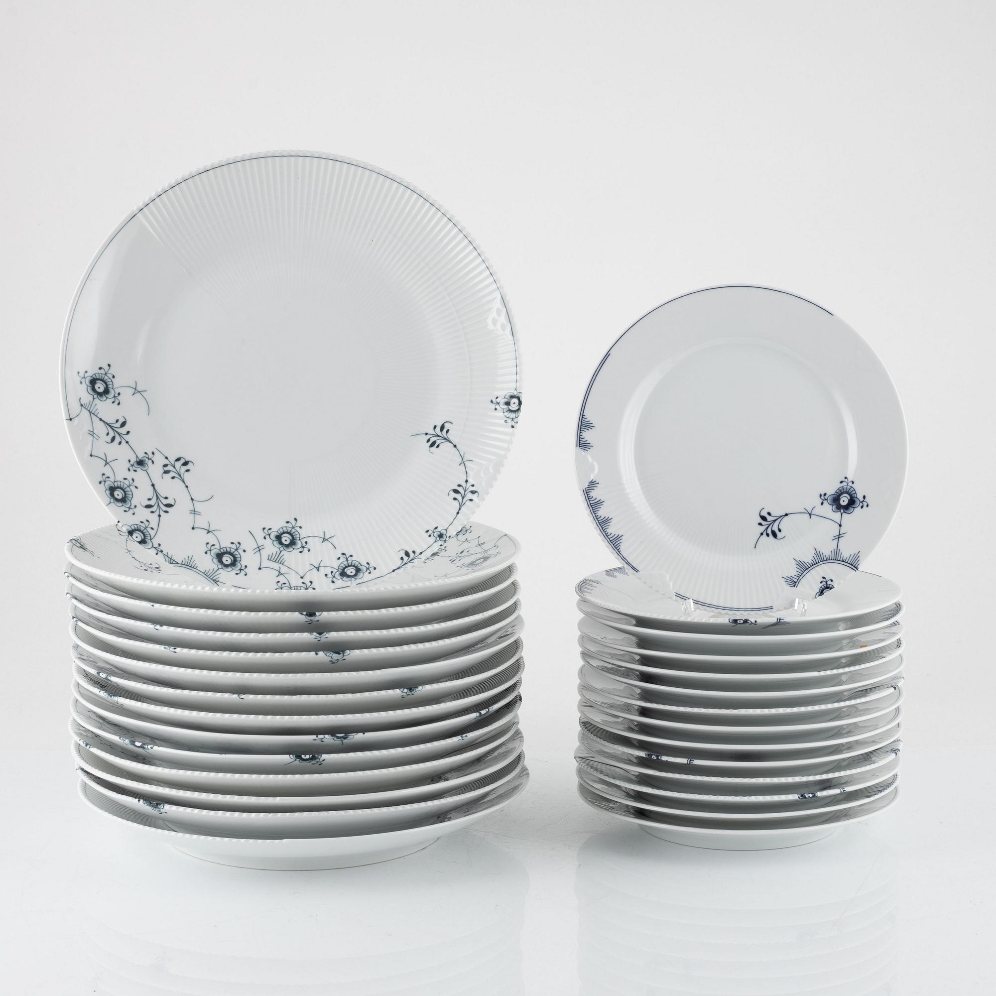 28 pieces of an 'elements' dinner service, Royal Copenhagen, Denmark.
