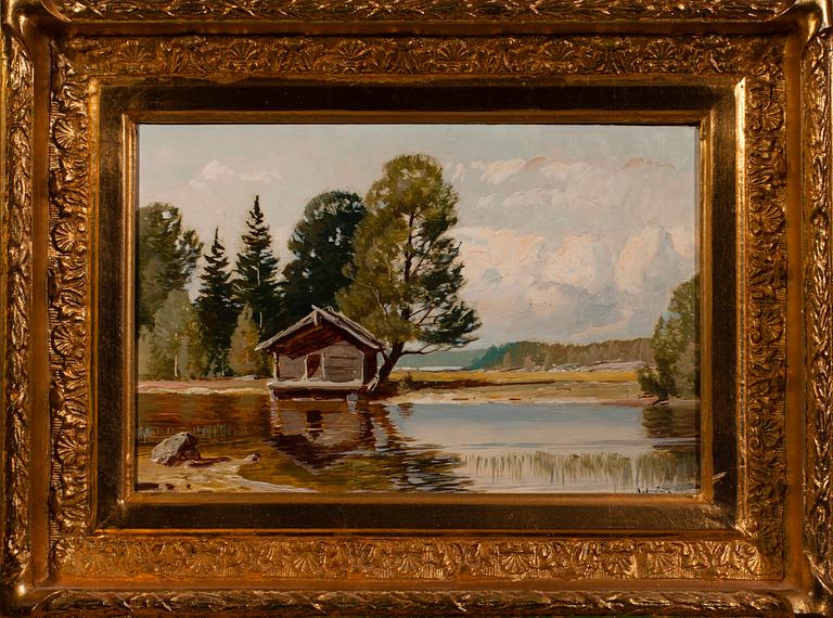 WILLE SALONEN, öljy levylle, signeerattu.