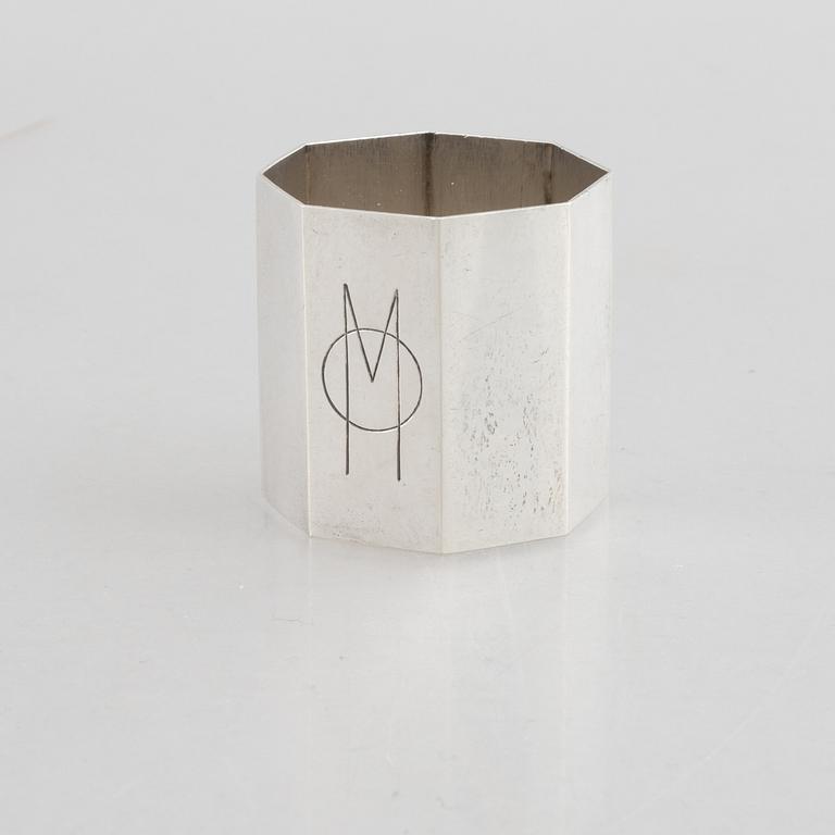 Wiwen Nilsson, napkin ring, sterling silver, Anders Nilsson, Lund 1946.