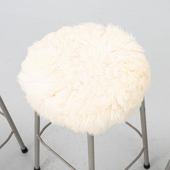 Stools, 3, latter half of the 20th century.