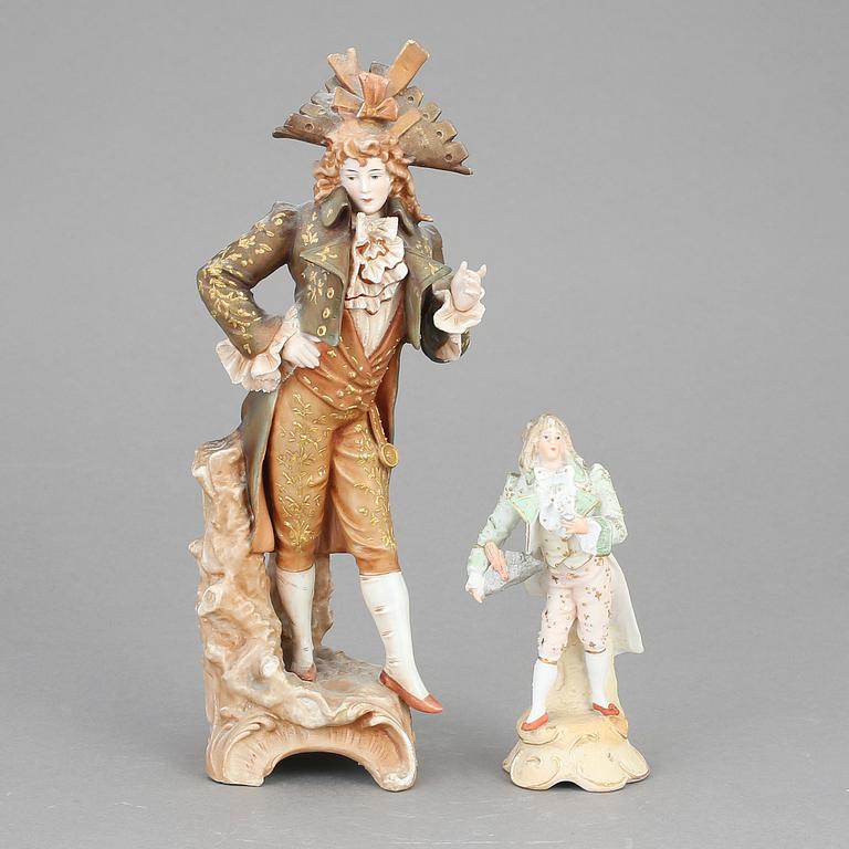 FIGURINER, 2 st, porslin, sent 1800-tal.
