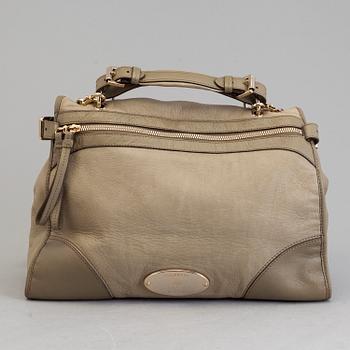 A light green leather "Taylor Satchel" handbag by Mulberry.