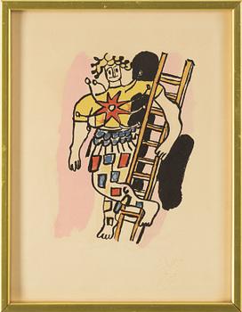 A Fernand Léger lithograph in colors from "Cirque, 1950.