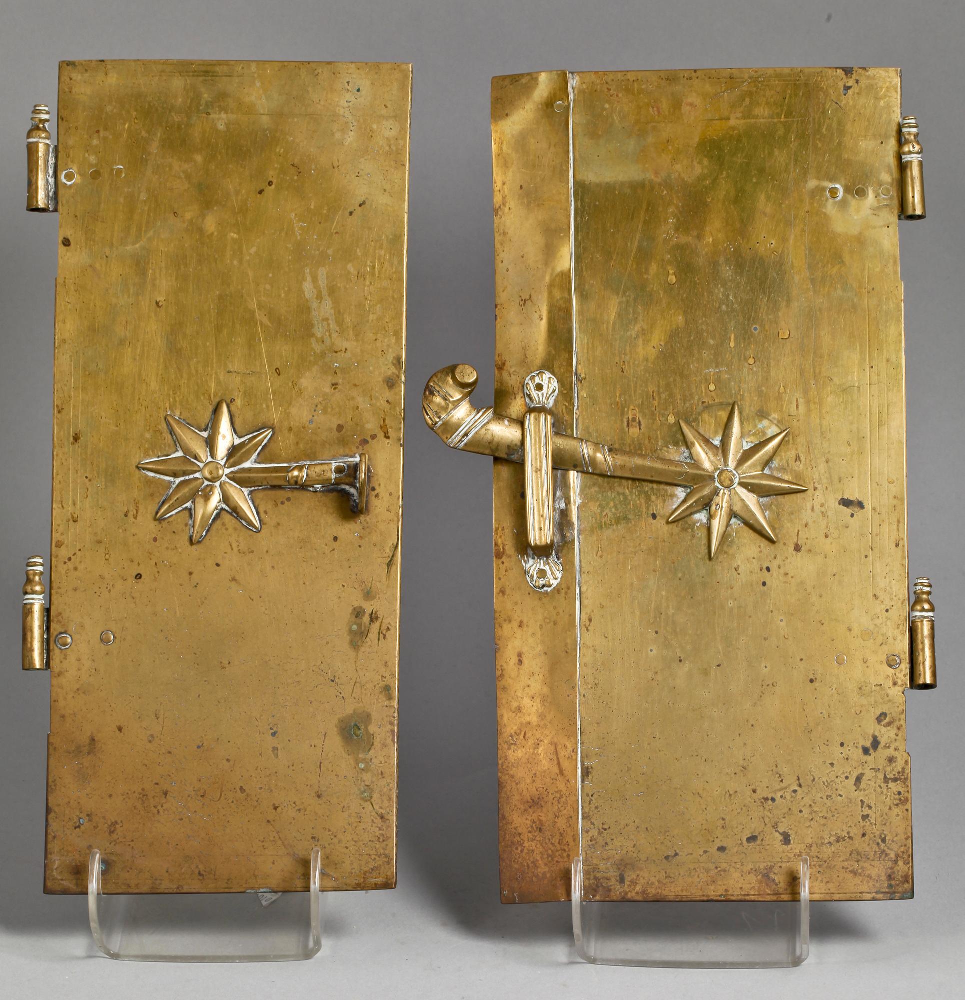 KAKELUGNSLUCKOR, mässing, 1750-tal.