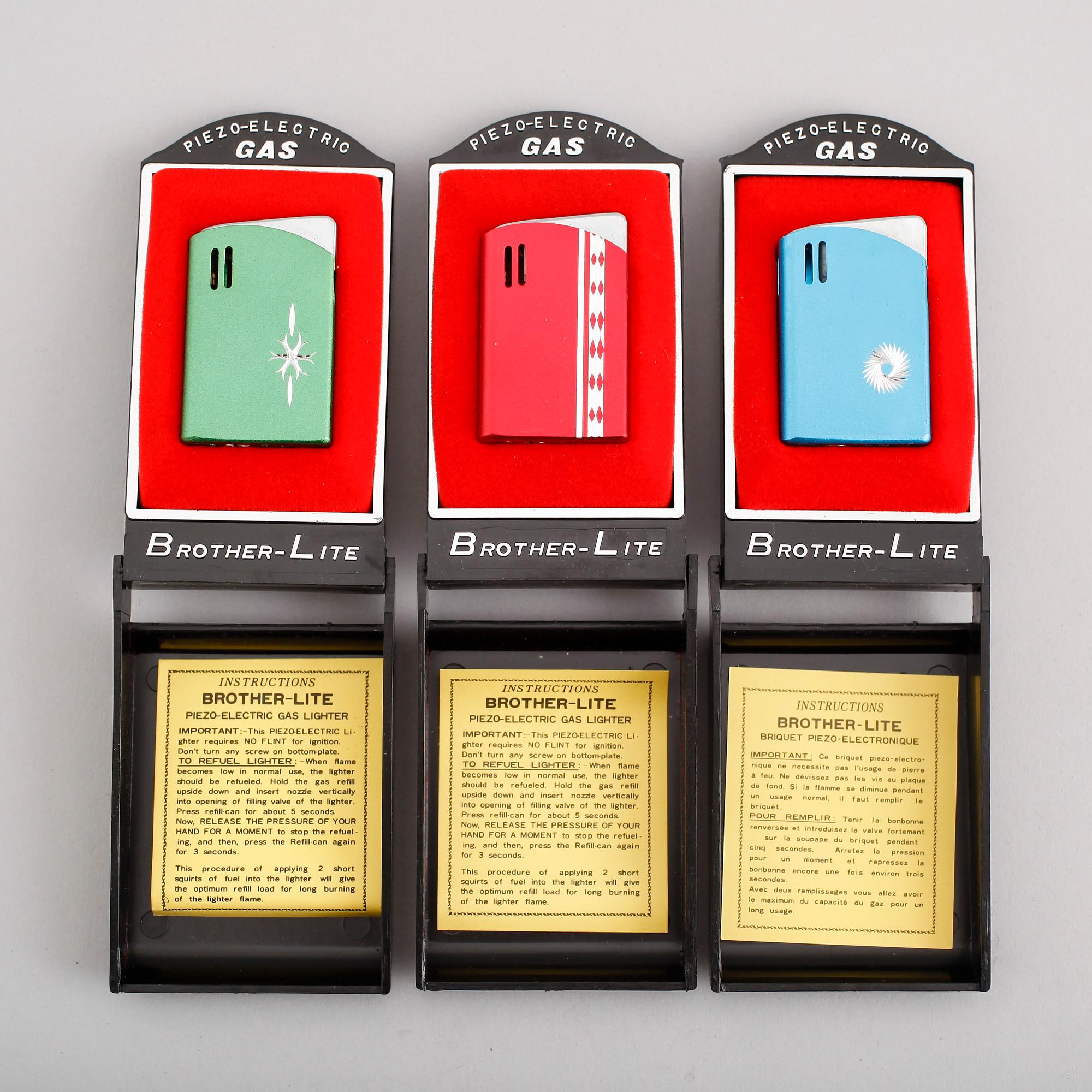 CIGARETTÄNDARE, 12 st, Brother-Lite, 1970-tal.