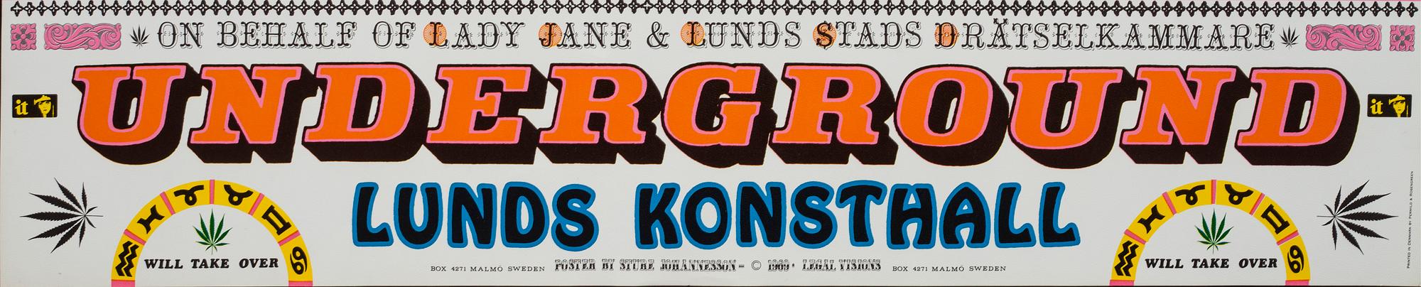 STURE JOHANNESSON, utställningsaffisch, 1969.