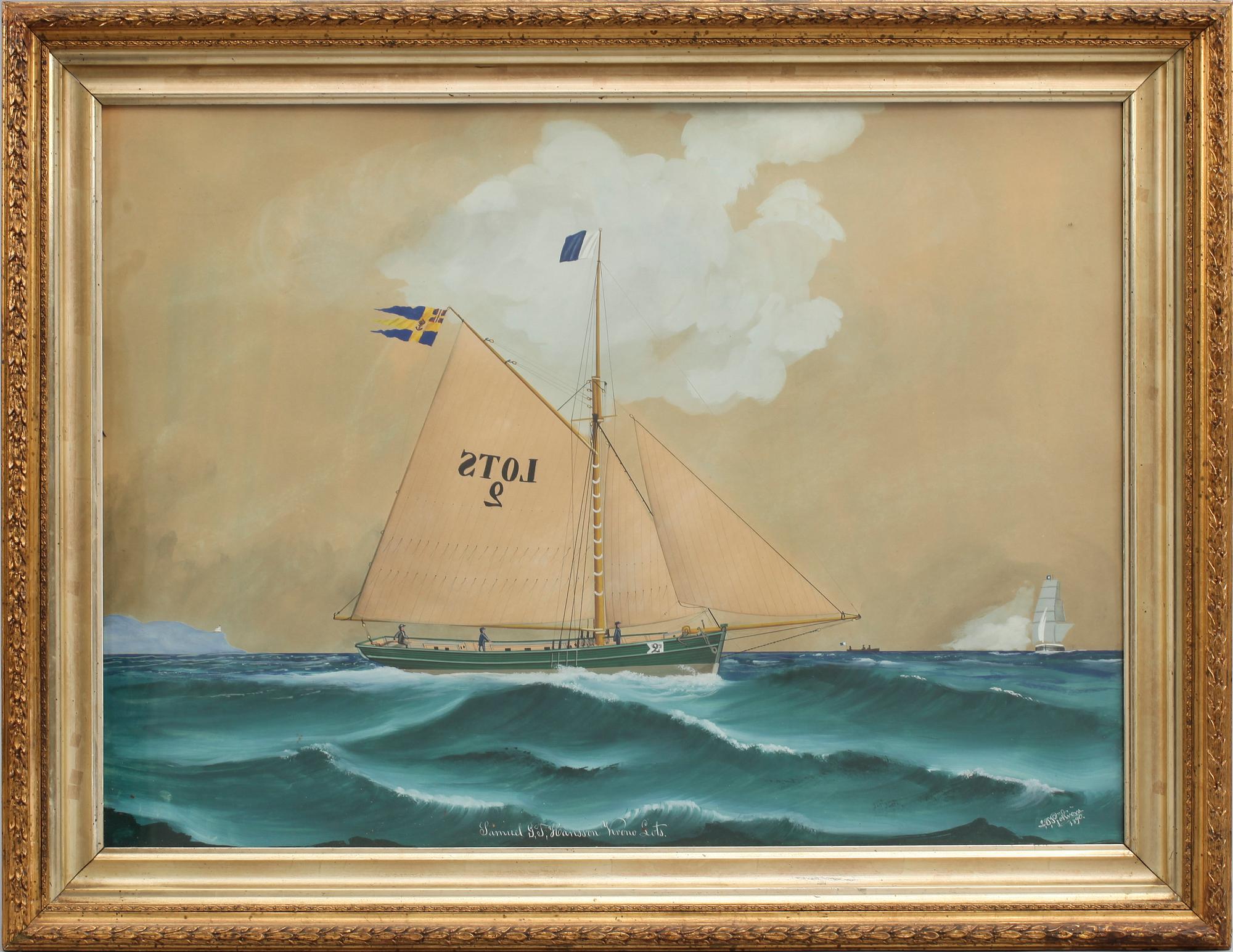 LARS PETTER SJÖSTRÖM, akvarell, sign o dat 1890.