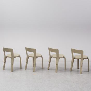 Alvar Aalto/ Note Design Studio, a set of four childen's chairs, Artek, Finland  2017.