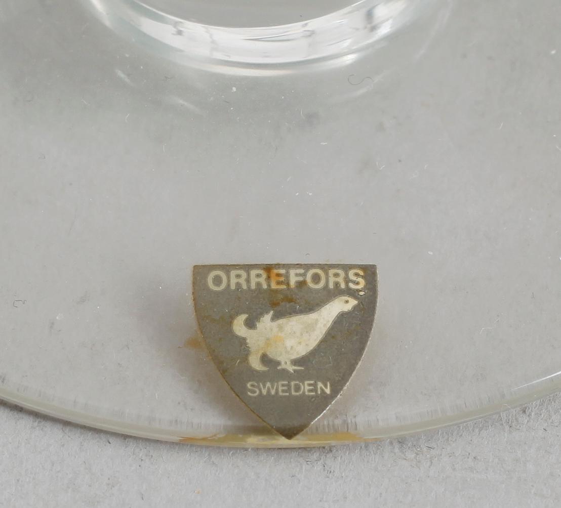 ÖLGLAS, 4 st, "Kolonn", Gunnar Cyrén, Orrefors.