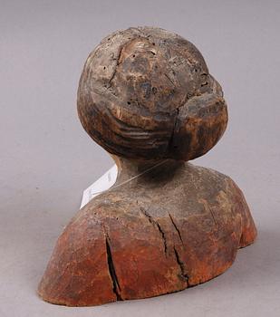 SKULPTUR, trä, troligtvis 1800-tal.