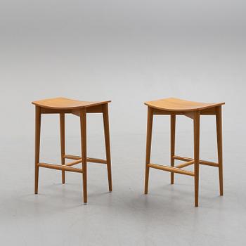 Two 'Oak' stools by Jonas Lindvall, Skandiform, 21st century.