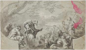 OKÄND KONSTNÄR, tuschlavering, 1600/1700-tal.