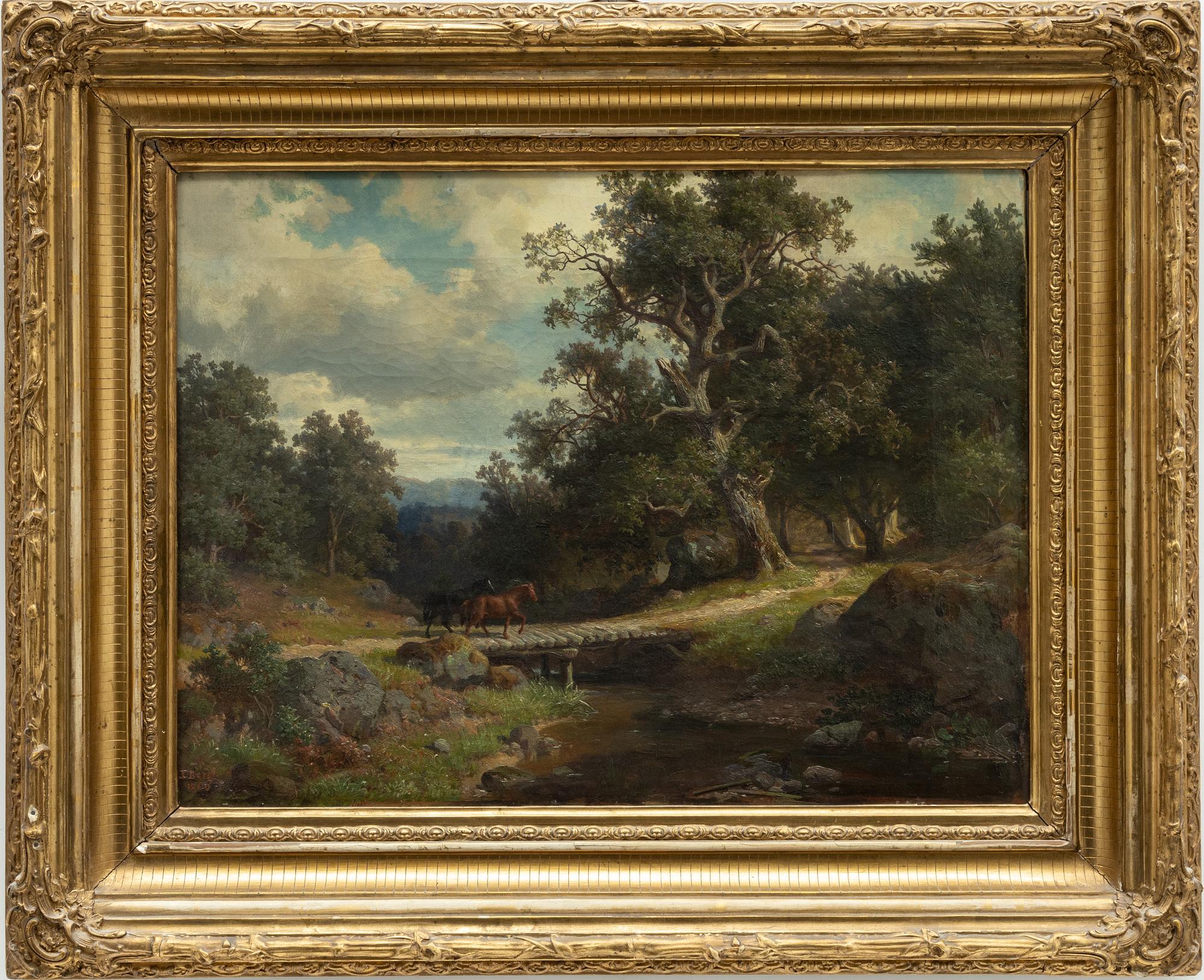 Edvard Bergh, Landscape with Horses.