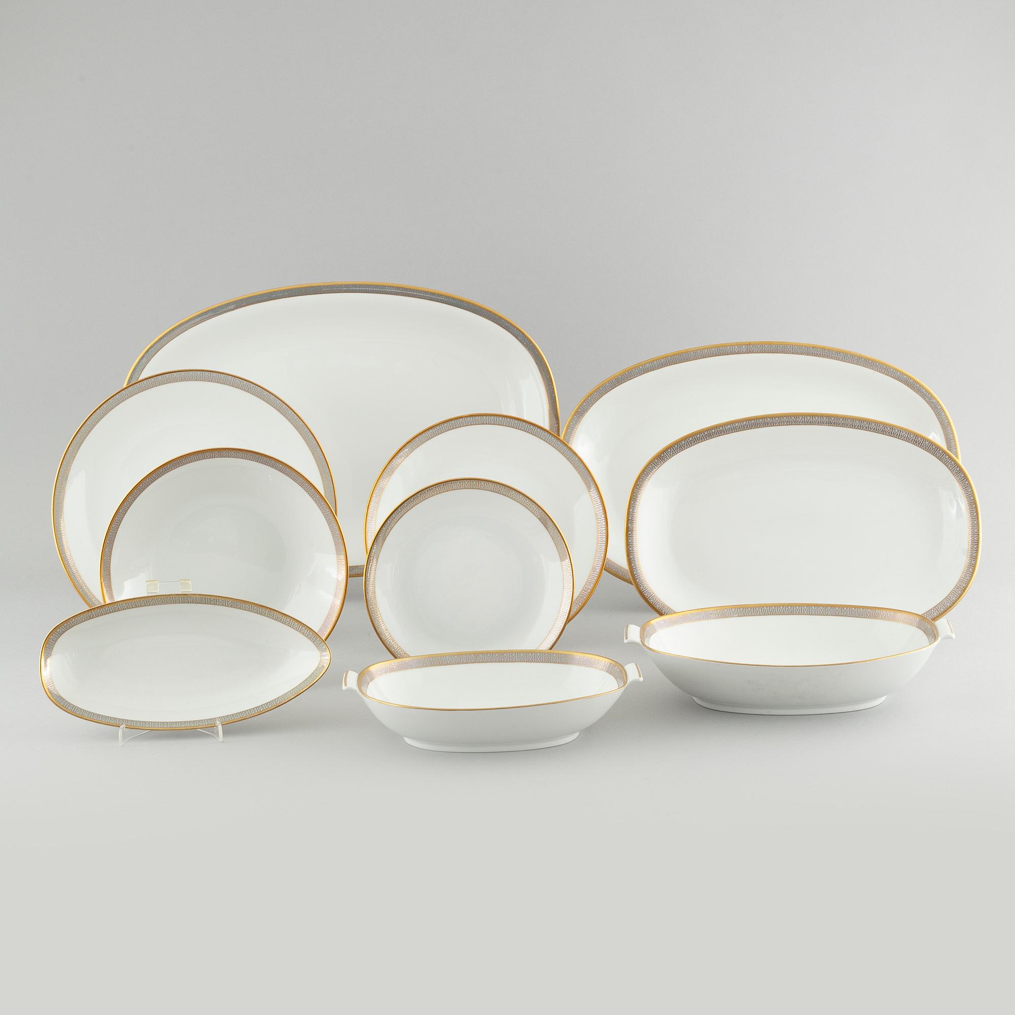 MATSERVIS, 56 delar, porslin, "Exclusiv", Rörstrand, 1950/60-tal.