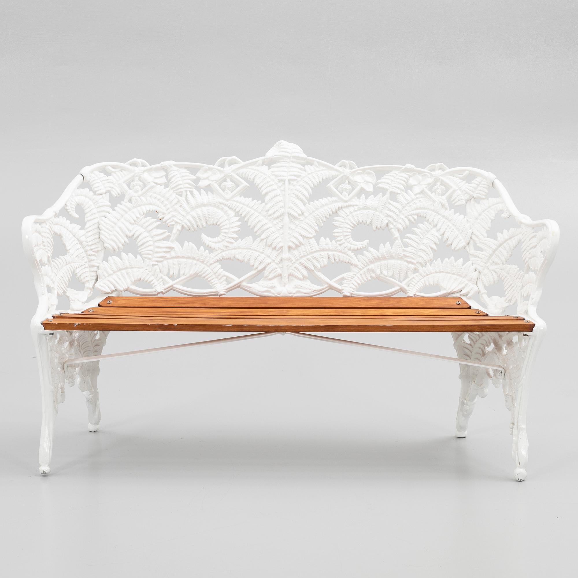 Garden sofa, "Ormbunke", Melins Metal Foundry Anderstorp, 20th century.