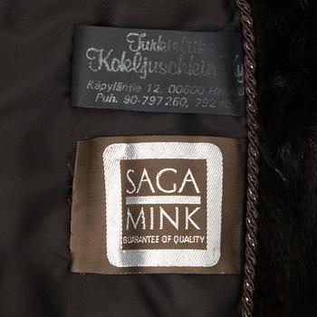 A SAGA MINK FUR COAT.