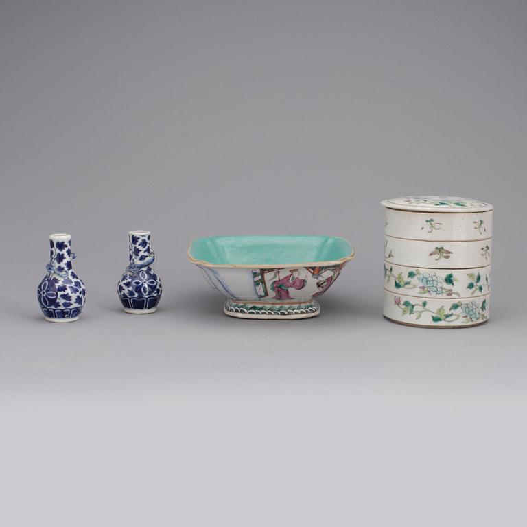 PARTI PORSLIN, 4 delar. Kina. 1800/1900-tal.