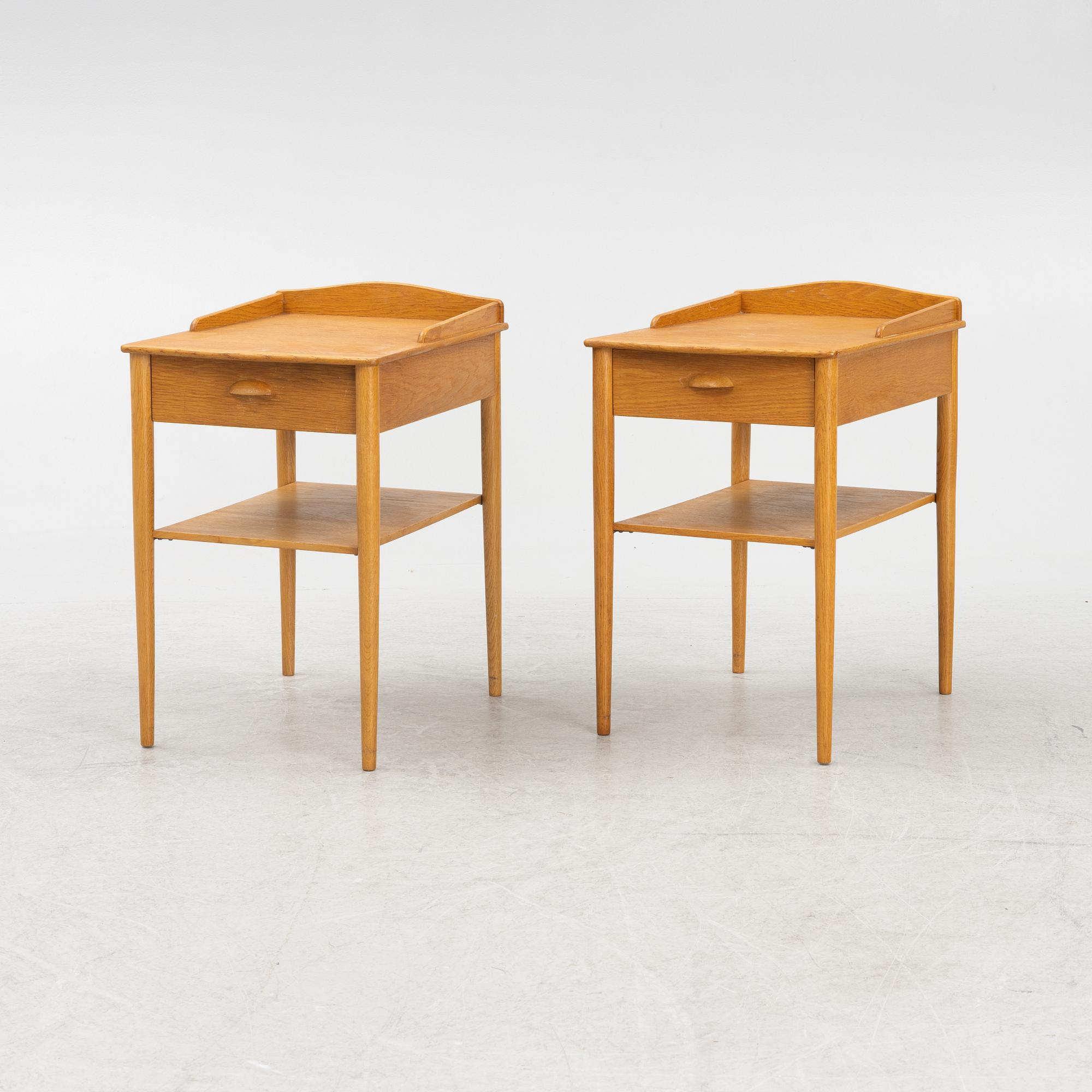 Sängbord, ett par, AB. Erik Andersson & Co Snickerifabrik, Rottne, 1950/1960-tal.