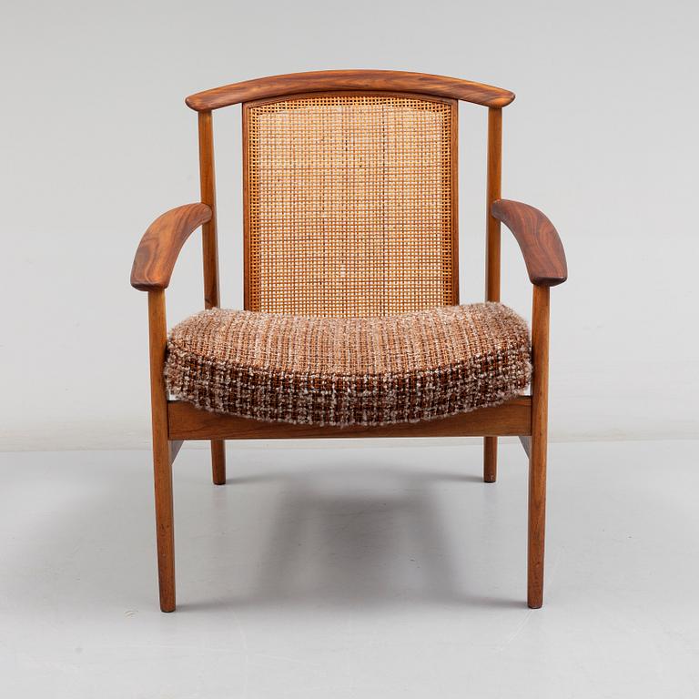 FOLKE OHLSSON, a teak and rattan easy chair from 1960's.