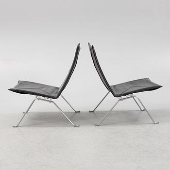 Poul Kjaerholm, a pair of 'PK22' armchairs, Fritz Hansen, Denmark, 1987.