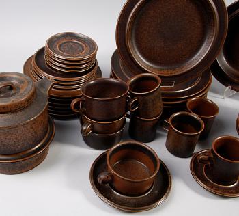 MATSERVIS MED KAFFE- OCH TEDELAR, 30 delar, Arabia, 1970-tal.