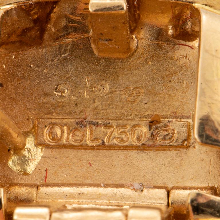 OLE LYNGGAARD, collier i oxiderat silver, lås i form av skalbagge 18K guld med två briljantslipade diamanter.