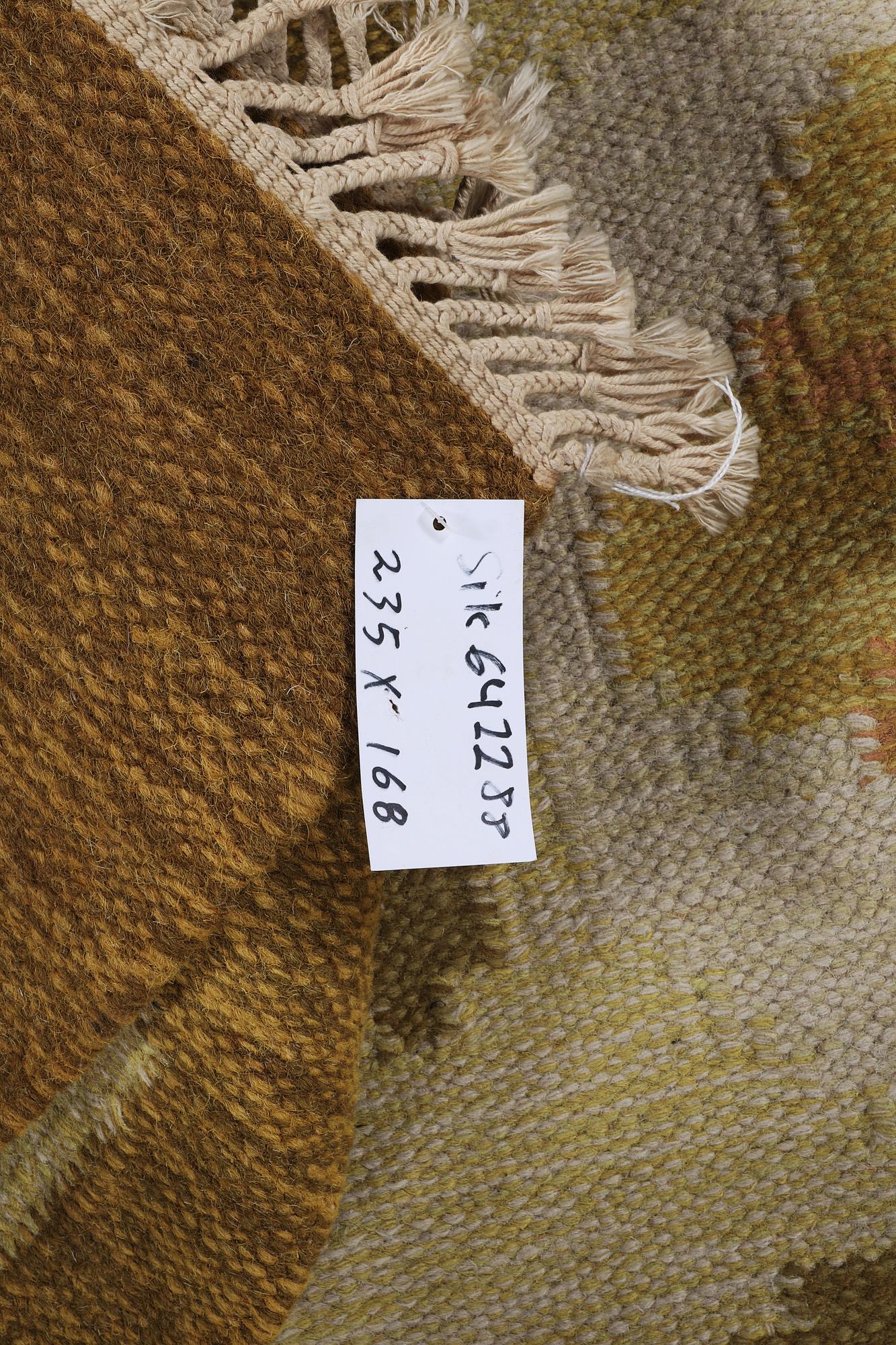 Anne marie boberg, matta, slätväv, ca 235 x 168 cm.