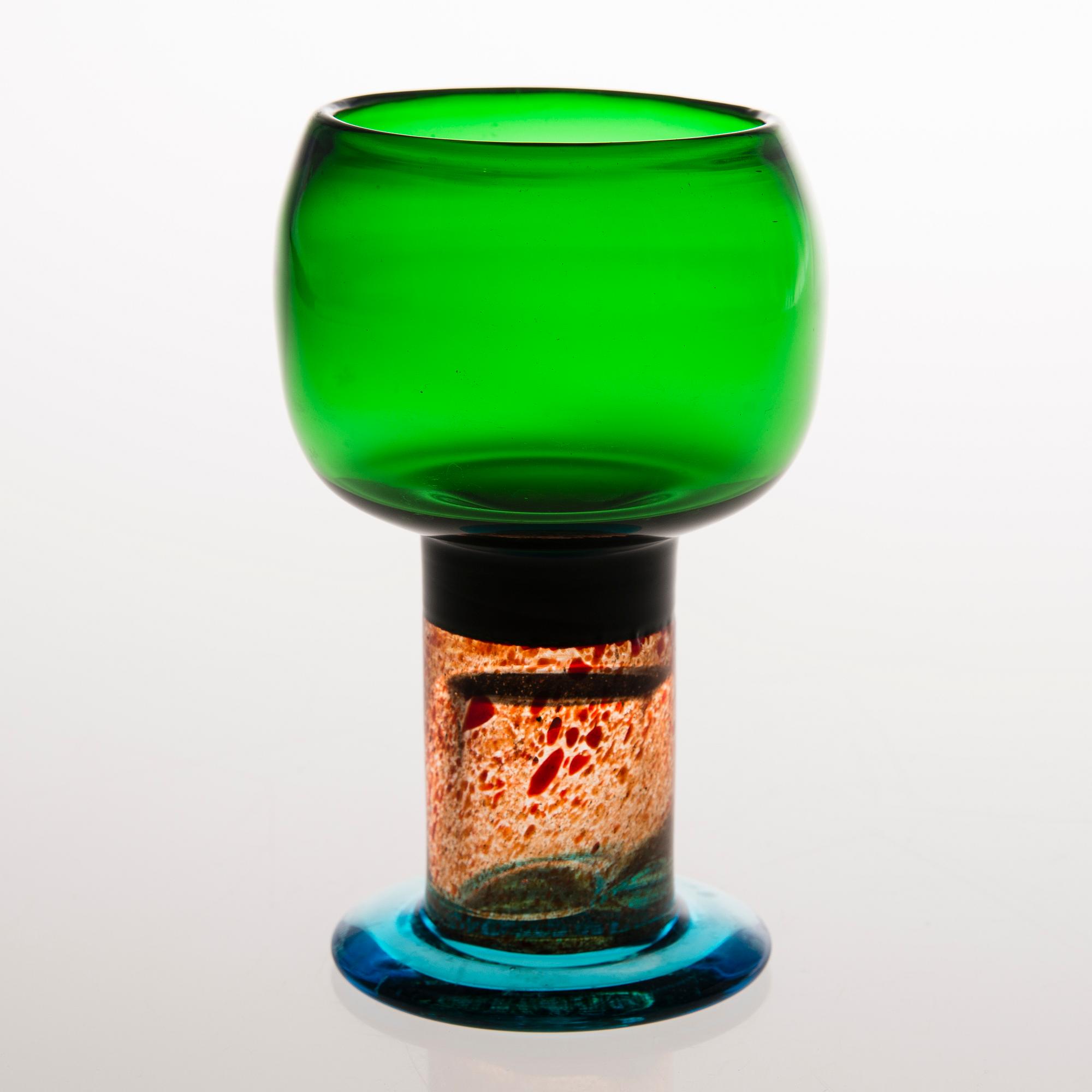 KAJ FRANCK, POKAALI, lasia, signeerattu Kaj Franck Nuutajärvi Notsjö.