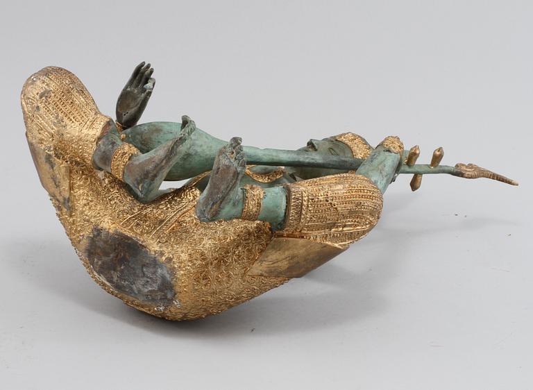 SKULPTUR, patinerad metall, orientalisk, 1900-tal.
