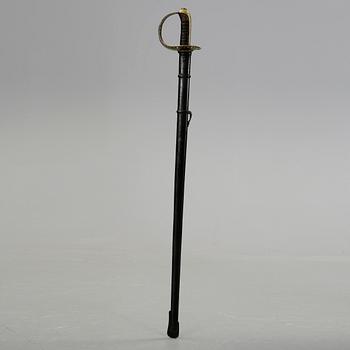 SABEL, för manskap vid kavalleriet, m/1893, samt TRÄNINGSSABEL, omkring år 1900.