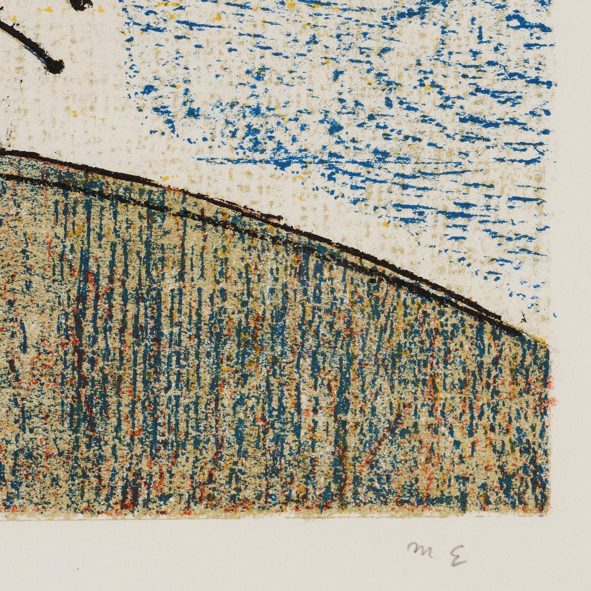 MAX ERNST, lithograph in colors, signed, trial proof.