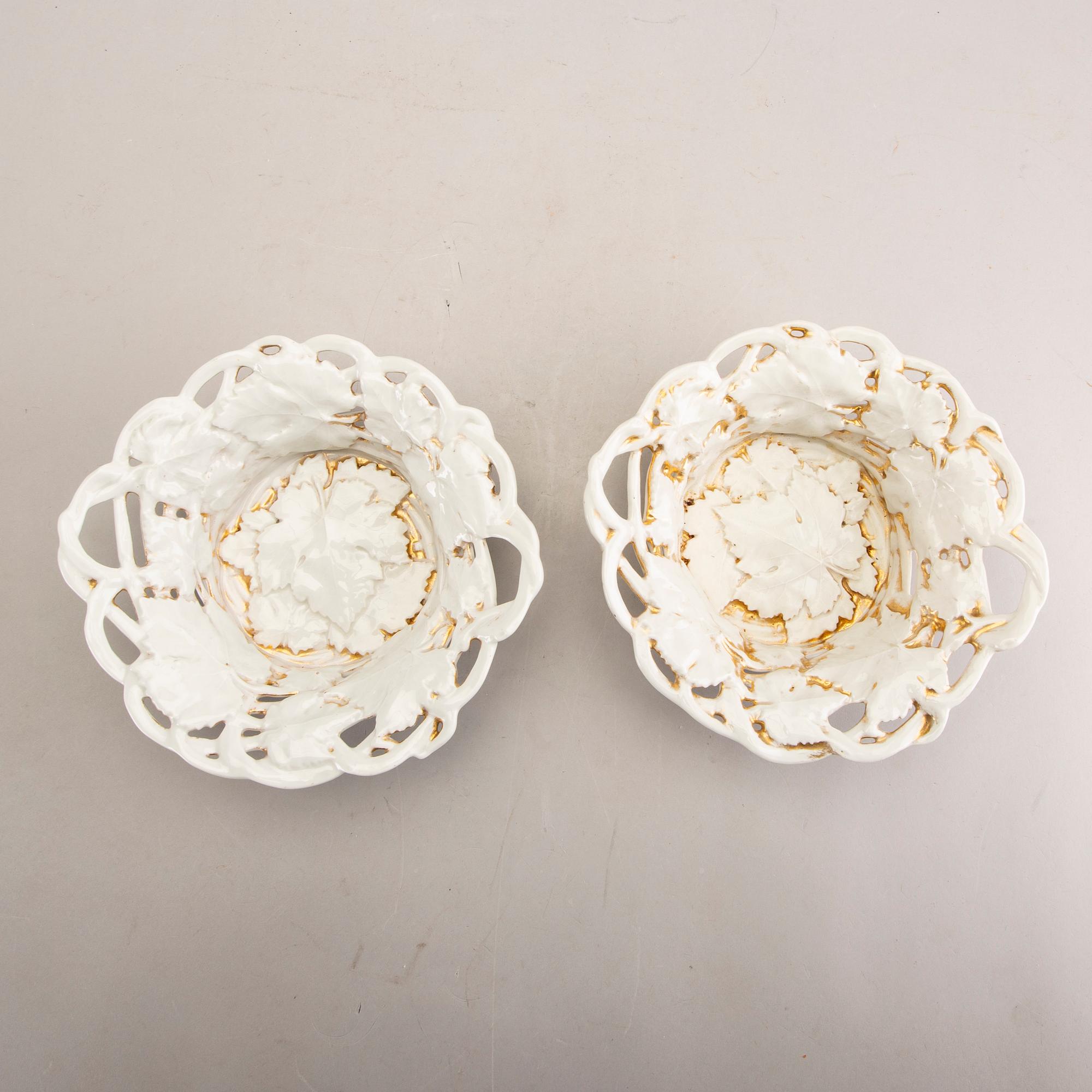 A pair of Eisenberg porcelain bowls later part of the 19th century.