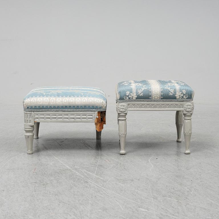 Two 18th Century Gustavians foot stools.