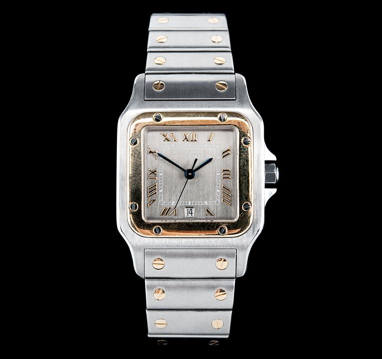 A MEN'S WRIST WATCH, Cartier Must Santos.