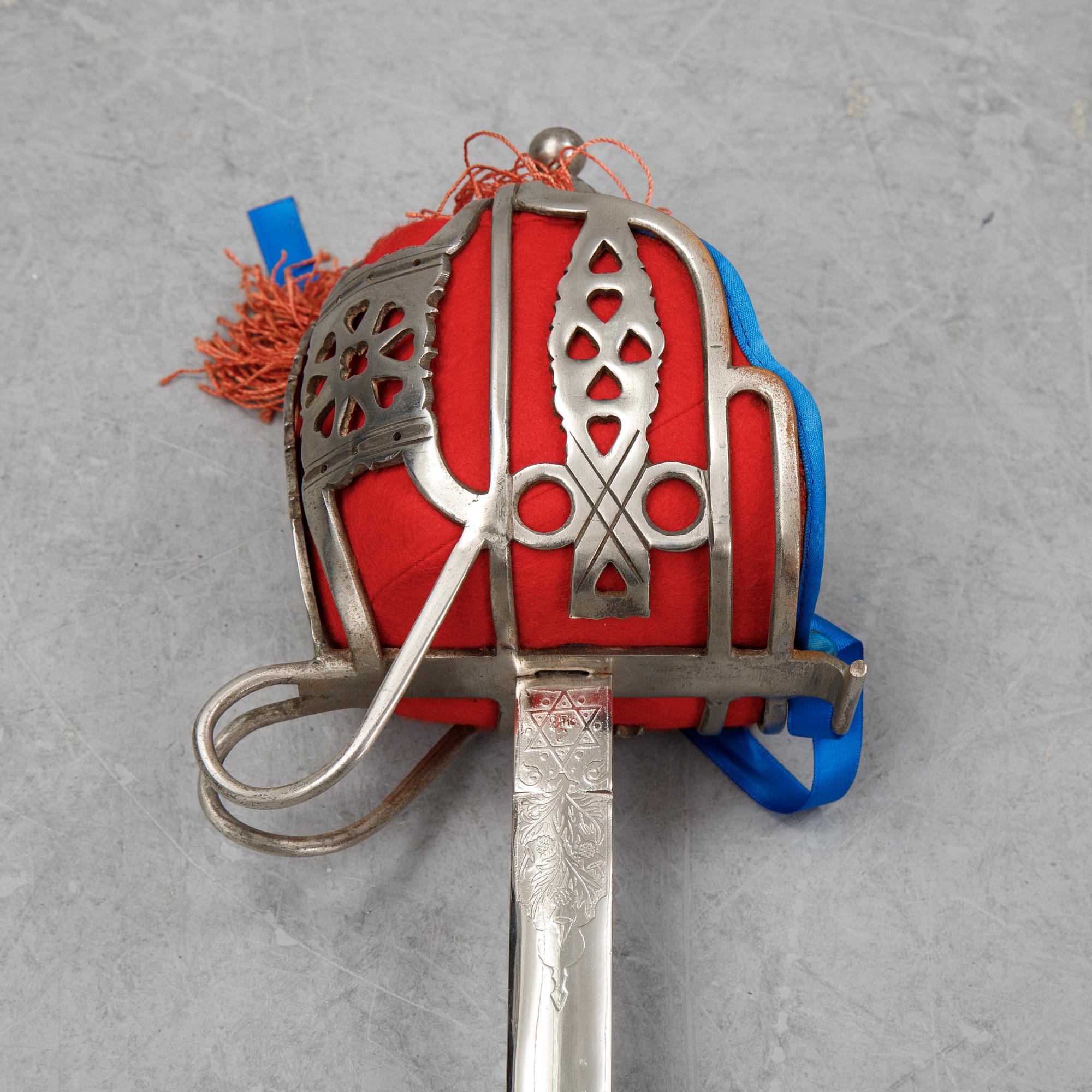 A Regulation Basket hilted broadsword for Highland officers, with scabbard, late 20th Century.