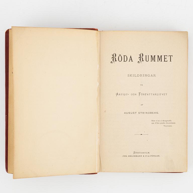 Bok, August Strindberg, "Röda rummet", originalupplagan, Stockholm 1879.
