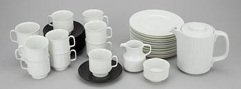 KAFFESERVIS, porslin, 37 delar, "Variation", Tapio Wirkkala för Rosenthal Studio-linie, formgiven 1962.