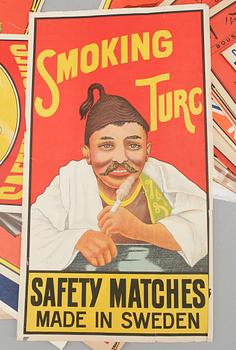 PARTI REKLAMAFFISCHER FÖR TÄNDSTICKOR, 1900-talets första hälft.