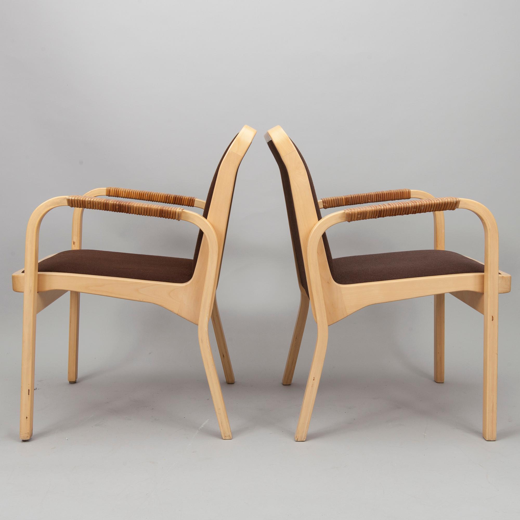 NOJATUOLEJA, 3 kpl, E45, Alvar Aalto, Artek, 1900-luvun loppu.