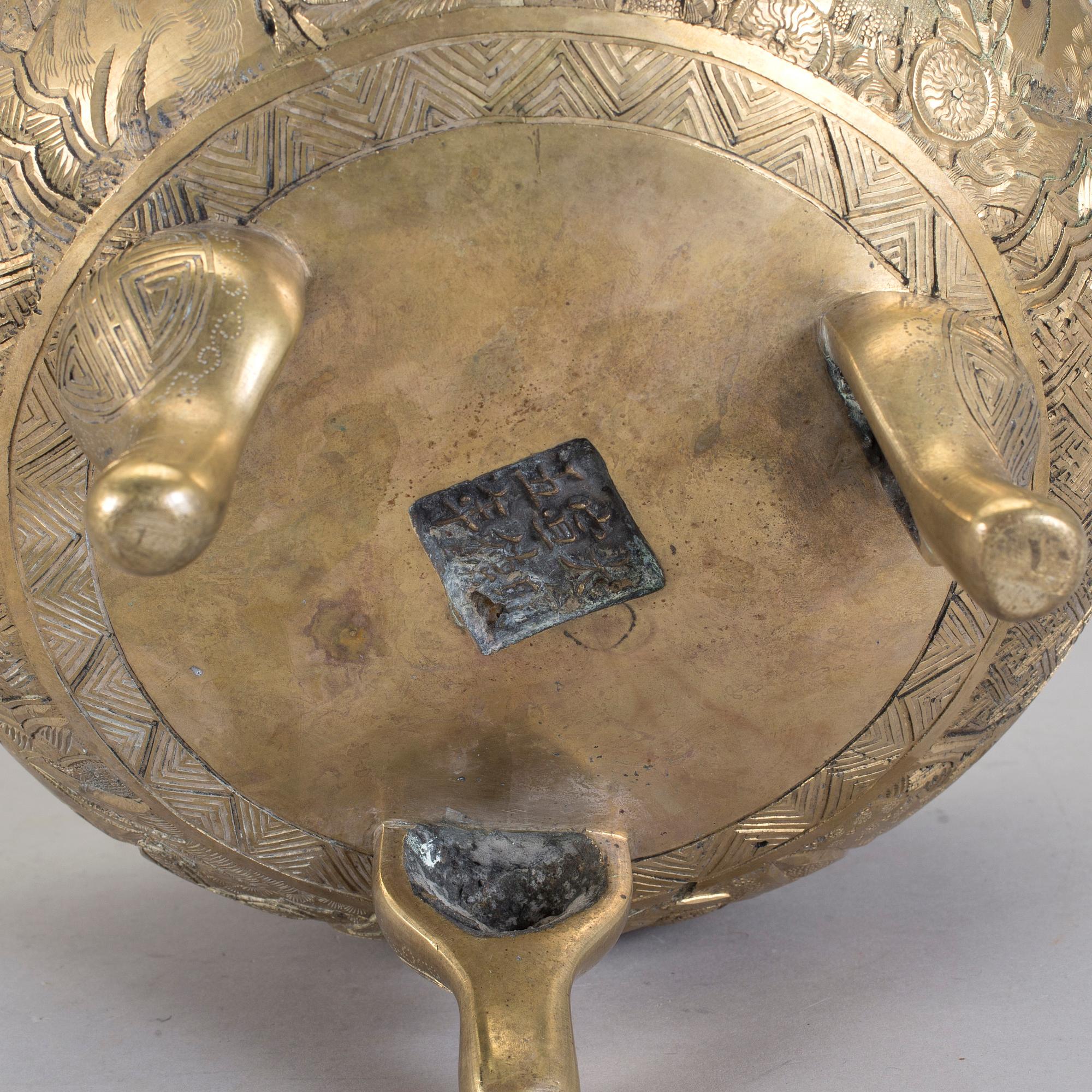 RÖKELSEKAR, brons, Japan, 1900-tal.