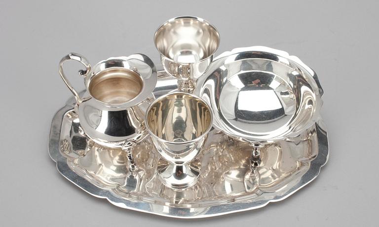 PARTI SILVER, 5 delar. Vikt 380 g.