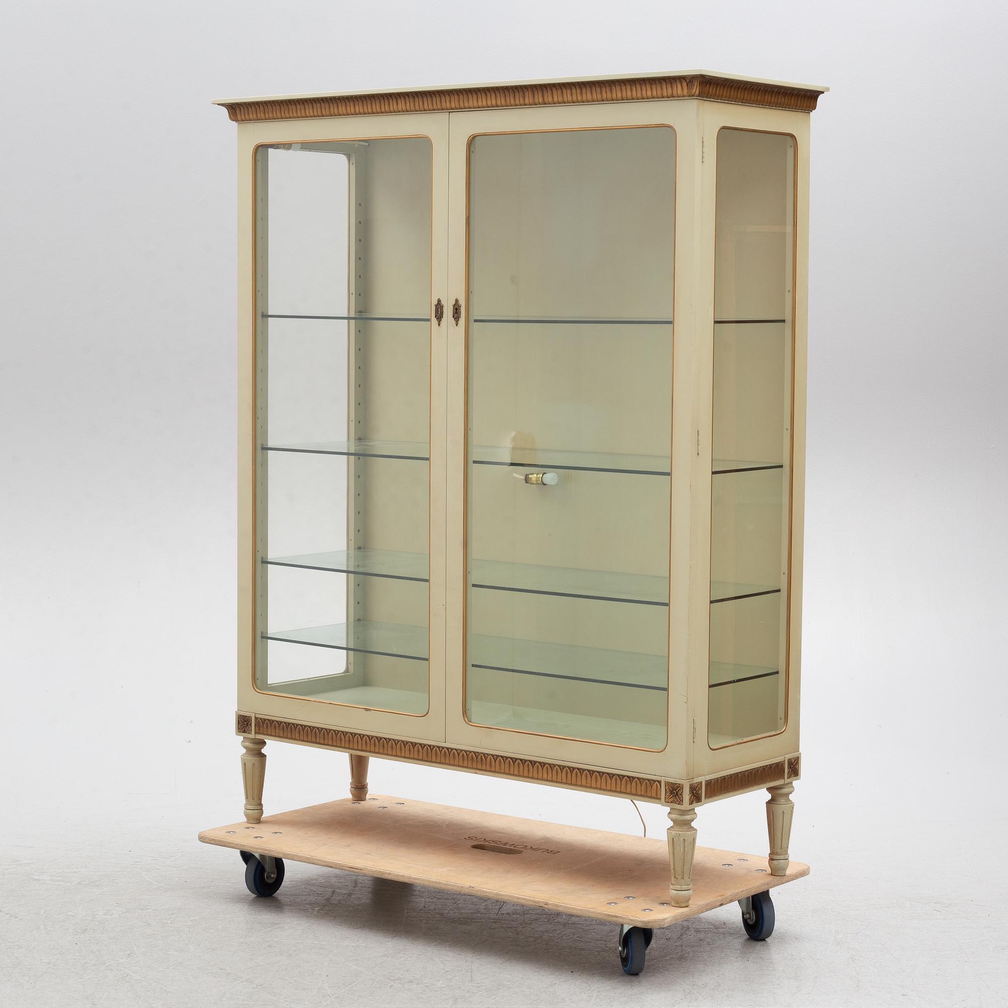 Display cabinet, Gustavian style, mid-20th century.