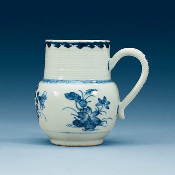 1711. A blue and white can, Qing dynasty Kangxi (1662-1722).