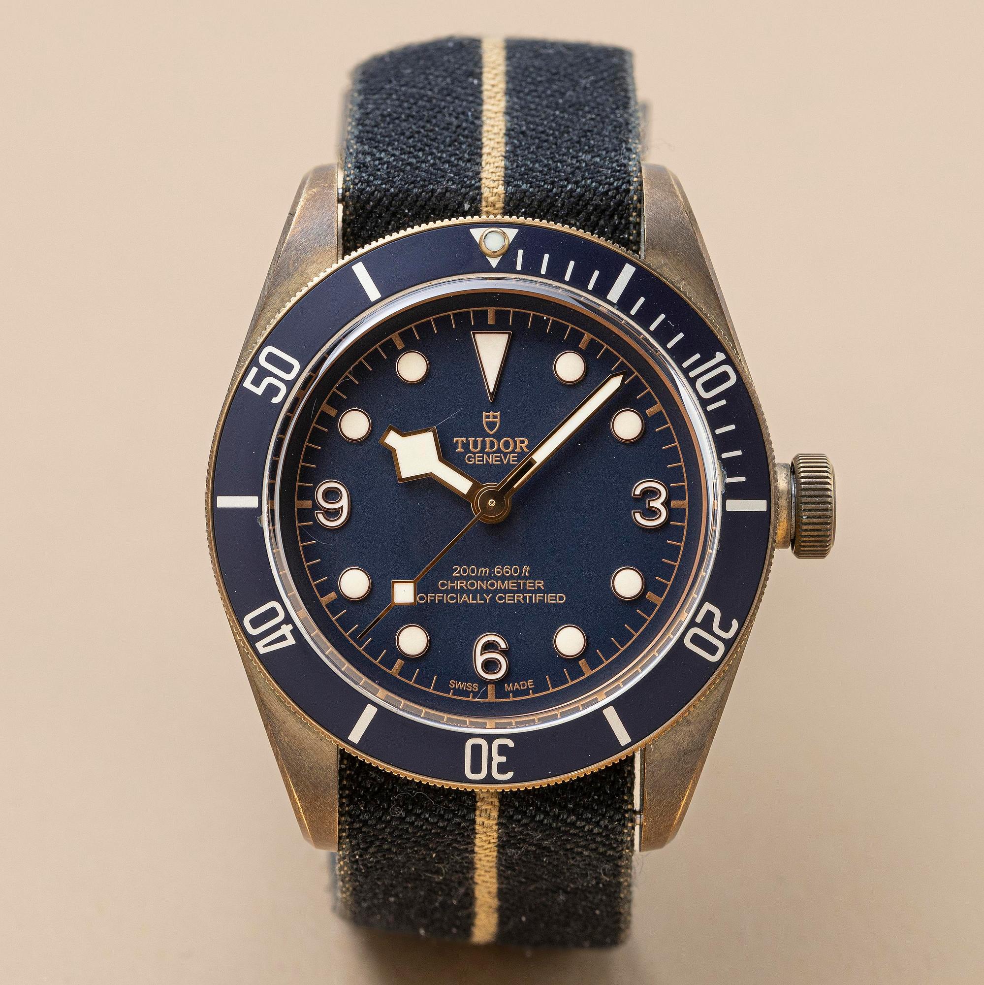 Tudor, Heritage, Black Bay, Bronze, "Bucherer Blue", ca 2021.