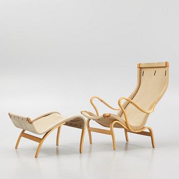 Bruno Mathsson, armchair with footstool, "Pernilla", Dux.