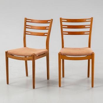 Helge Sibast, A set of four oak and teak chairs, Sibast Furniture, Denmark, mid 20th Century.