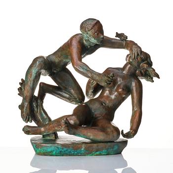 Carl Milles, "Lek med fiskar" (Play with fishes).