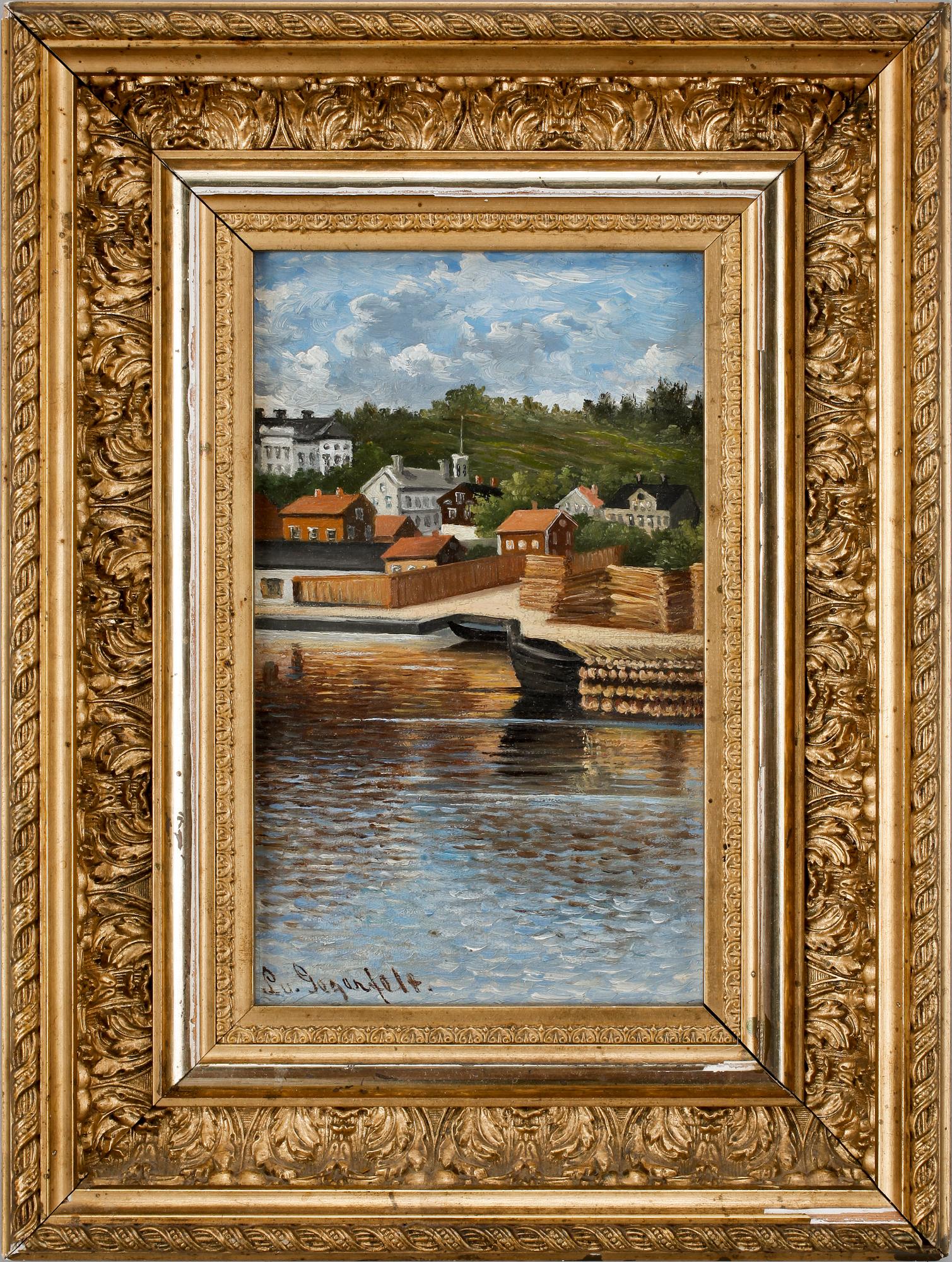 LOTTEN VON GEGERFELT, olja på pannå, 2 st. Sign.