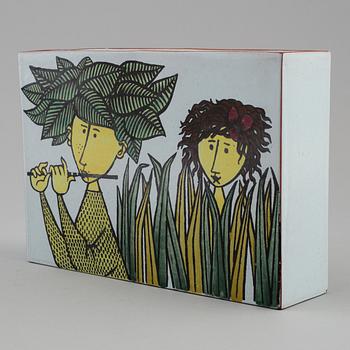 STIG LINDBERG, a 'Karneval' faiance vase.