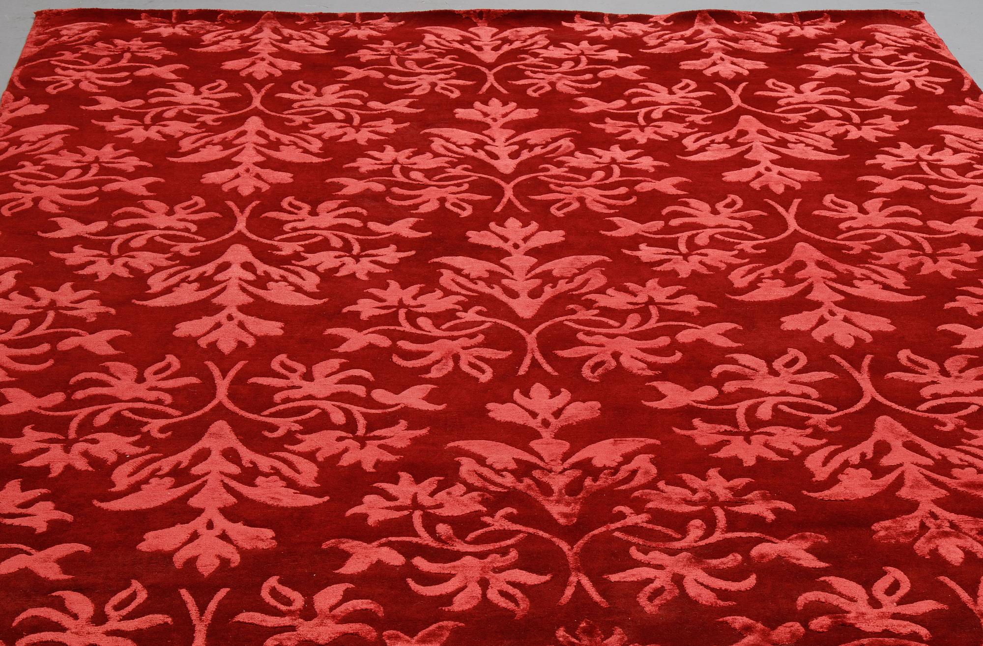 A carpet, India, wool  and  bambo  silk, ca 300 x 200 cm.